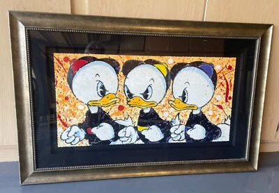 Serigrafía enmarcada 18X36 precio Navidad Disney "Get Your Ducks In A Row" Foto 1 de 4