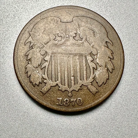 1870  2 CENT PIECE   AFFORDABLE SEMI KEY DATE   #3256 Cover