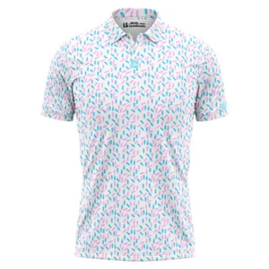 Syndicate Cool Blue Popsicle Performance Polo - Picture 1 of 4