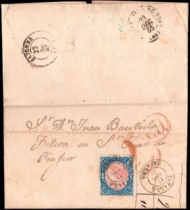 Navarra - Edi o 70 - Carta Mat Fech. Tp. II "Tafalla" a Francia - Imagen 1 de 1