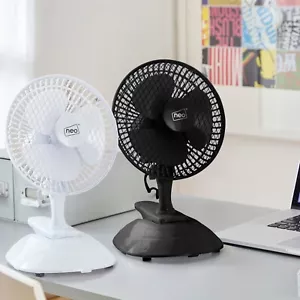 Neo Mini Fan Portable Desktop Clip Base Mount Desk 2 Speed 360 Adjustable Cool - Picture 1 of 25