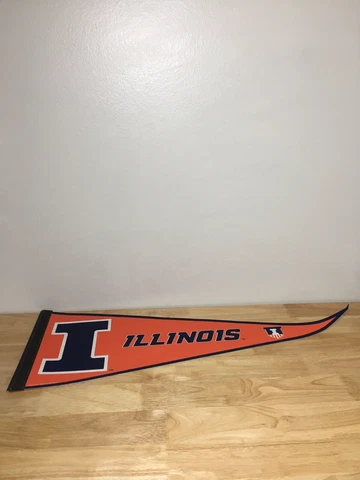 Illinois Fighting Illini 12in x 30in Premium Pennant WinCraft Made In USA! Cover