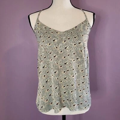 Blusa Camisola XS Floreat by Anthropologie Floral Sedosa Cuello en V Correa Entrecruzada Foto 1 de 4