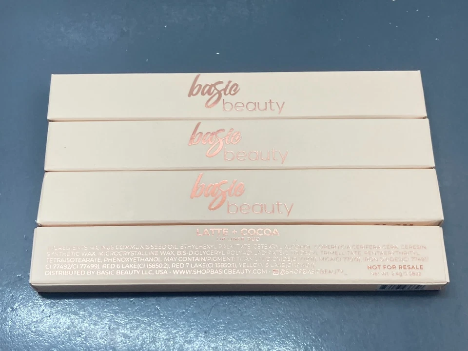 4x Basic Beauty Lip Liner Duo in Latte & Cocoa 0.04 oz each NIB - Image 1 of 1