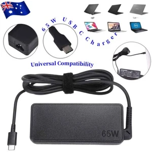 65W USB C Laptop Charger AU Plug | Universal Multi-Compatible Fast Adapter - Picture 1 of 11