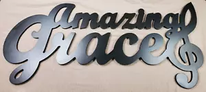 AMAZING GRACE Wood Sign 30”x14" Home Decor Art Sign J. Graham Dunn - Picture 1 of 4