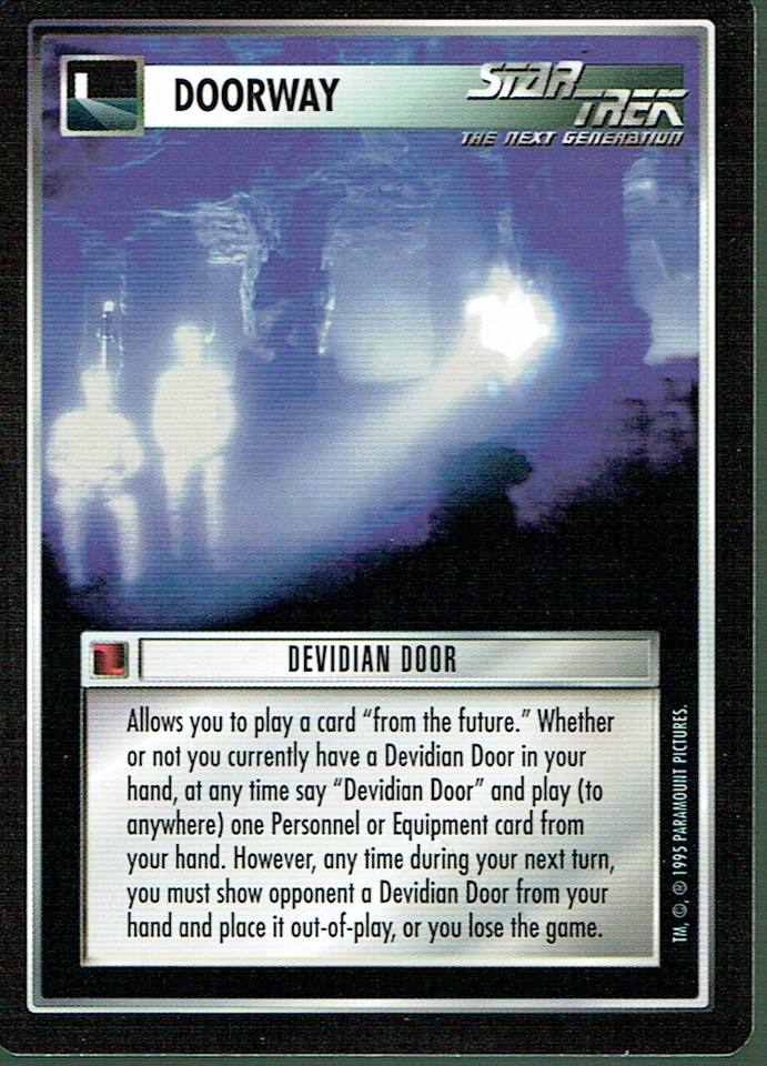 STAR TREK CCG ALTERNATE UNIVERSE RARE CARD DEVIDIAN DOOR ex - Image 1 of 1