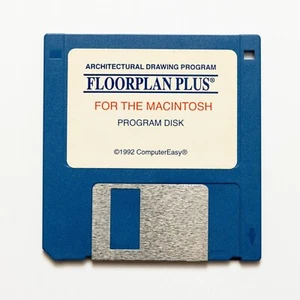 Vtg 3.5-inch Floppy Floor Plan Plus Architectural Drawing Software For Macintosh - Picture 1 of 4