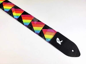 Correa de guitarra con estampado geométrico Rainbow Triang - triángulo colorido - retro - - Imagen 1 de 10