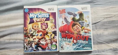 Nintendo Wii Games My Sims Party And Wipeout Create & Crash Bundle  - Image 1 of 4