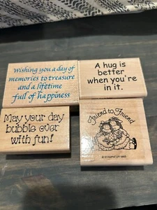 Konvolut Gummistempel Freundschaft Thema - Bild 1 von 2