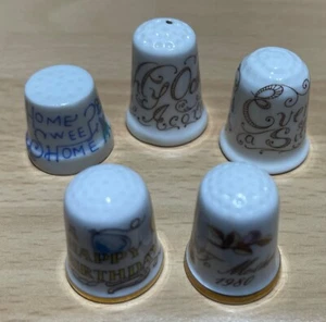 5 ausgefallene Fingerhüte - bekannte Zitate - Home Sweet Home - jede Wolke etc. - Bild 1 von 9