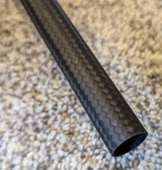 Carbon Fiber Tube, Pullbraided, 0.625 in X 0.704 in X 78.7 In - Lot of 8 - Image 1 of 1