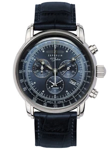 ZEPPELIN Herrenuhr 100 Jahre Zeppelin Ed. 1 Dunkelblau 7680-3 - Bild 1 von 4