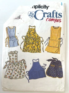1990's Simplicity Misses' Aprons Pattern 8698 Size S-L UNCUT - Picture 1 of 3