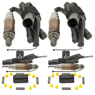 Juego de 2 sensores de oxígeno traseros aguas abajo y 2 delanteros aguas arriba OEM Bosch para BMW O2 Foto 1 de 4