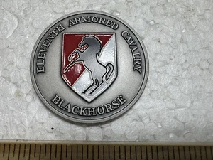 Vintage Eleventh Armored Cavalry Blackhorse Challenge Coin - Picture 1 of 8