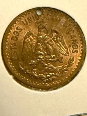 México - Moneda de 1 centavo 1946 - Gran tonificación - Agujero - ¡Envío gratuito! Foto 1 de 4