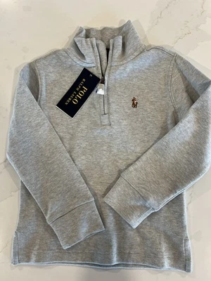 Polo Ralph Lauren Toddler Boy Gray Half Zip Shirt  - Size 3T - NEW! - Image 1 of 4