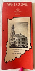 🍒 Mapa de guante compartimento del condado de Salem y Washington Indiana de colección Palacio de Justicia 🍒 - Imagen 1 de 4