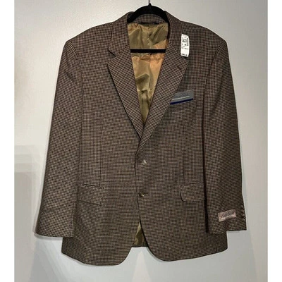 Blazer JOS A BANK Blazer 44R Hombre Abrigo Deportivo Chaqueta Lana Merino Marrón Espiga NUEVO Foto 1 de 4