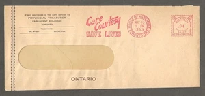 Canadá 1953 Ontario Cámara de los Comunes medidor pictorail cancelar [936 - Imagen 1 de 1
