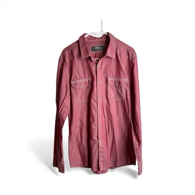 Camisa a Presión BKE Ajuste a Medida XL Roja Clara Vaquera Country Western 4523 Foto 1 de 4