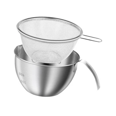 Drainer Basket with Basin Pasta Spaghetti Rice Rinser Strainer Washer Fruit - Image 1 of 4