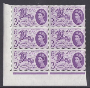 Sg619 1960 3d General Letter Office Cylinder 1 Dot Block U/M - Bild 1 von 1