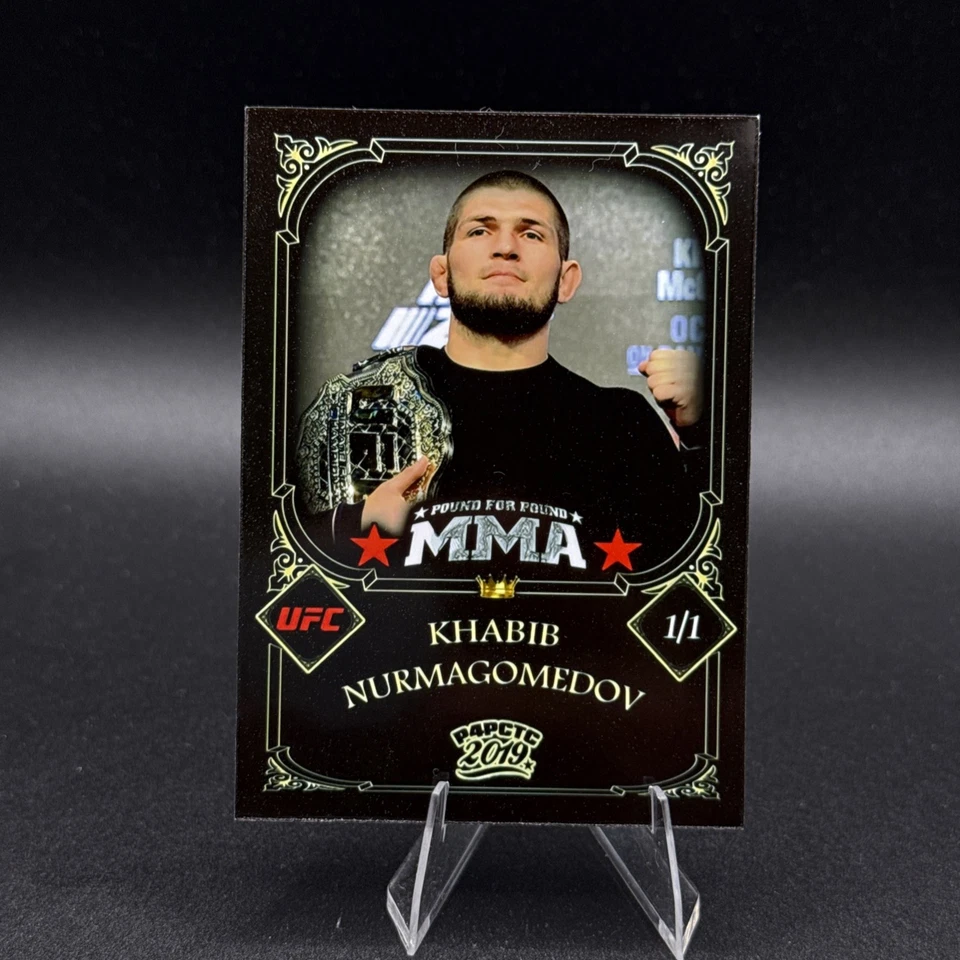 Khabib Nurmagomedov 2019 UFC artist Sig  1/1. Great Addition For Collection KB! - Image 1 of 4