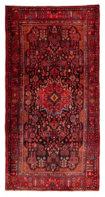 Alfombra oriental tradicional vintage anudada a mano alfombra de lana de 5'5" x 11'2" Foto 1 de 4