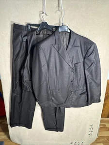 Tuta personalizzata 48R marrone cioccolato fondente righe lucide 40x33 3 pezzi 3 bottoni - Foto 1 di 19