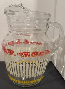 Vintage Saft/Eistee Eislippe Krug Tor & Blume Design - Bild 1 von 8