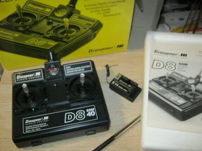Graupner Sender + Empfänger D 8 und E 14 +Quarzpaar  82 in 40 Mhz - Bild 1 von 4
