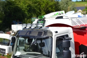 Roof Bar + Spot Lamp Light For Renault Midlum CHROME Stainless Steel Front Truck - Picture 1 of 6