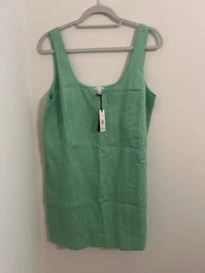 Nuevo con etiquetas Mini Vestido Banana Republic Para Mujer de Lino Talla Pequeña Verde - Imagen 1 de 6