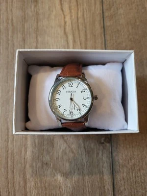 Strada Genoa Womens Watch Silver With A Leather Band Great Watch Brand New W Box - Image 1 of 4