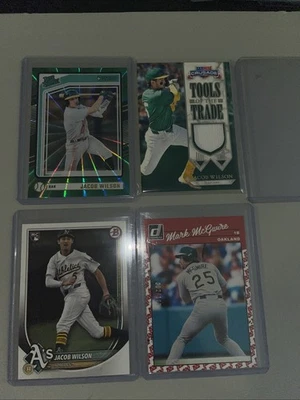 JACOB WILSON 2025 Panini Crusade Tools Of The Trade | 2024 Donruss Green Laser - Image 1 of 4