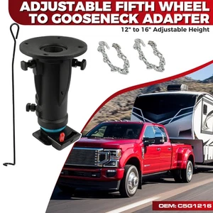 20000 lbs 5th Wheel to Gooseneck Adapter 12"-16" Adjustable Trailer Hitch - Picture 1 of 24