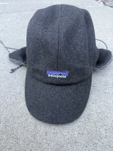 Patagonia Recycled Wool Blend W/ Sherpa Ear Flap Cap Trapper Hat Forge Grey L - Bild 1 von 6