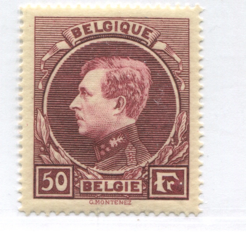 Belgium 1929 50 francs unmounted mint NH - Image 1 of 1