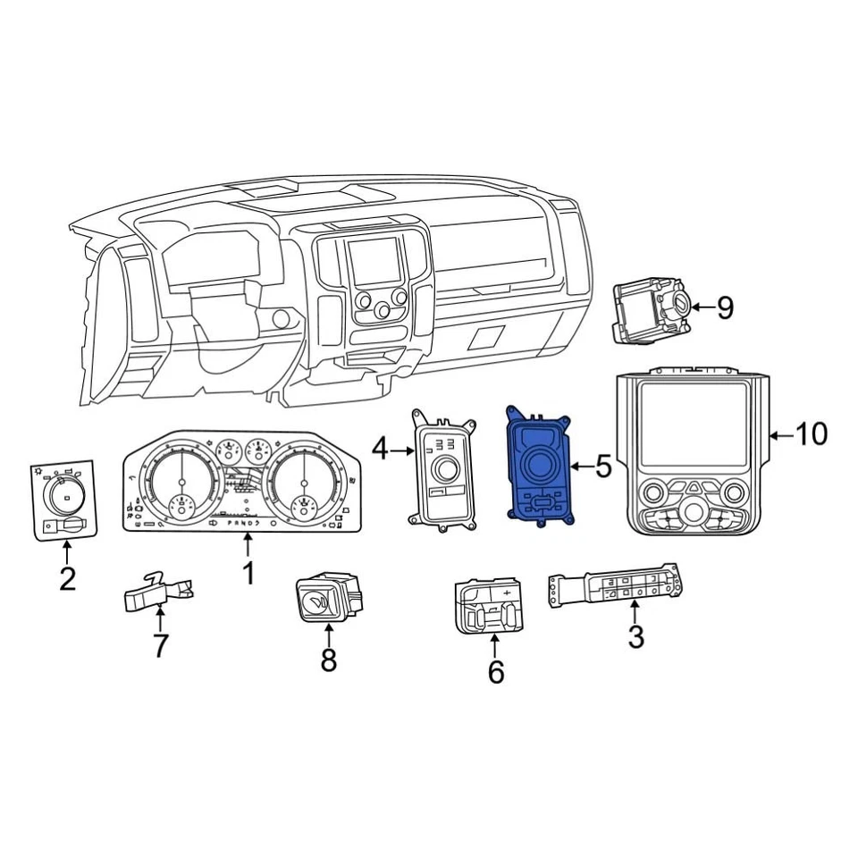 For Ram 1500 Classic 2019-2021 Mopar 68171966AL Automatic Shift Lever Knob Foto 1 de 1