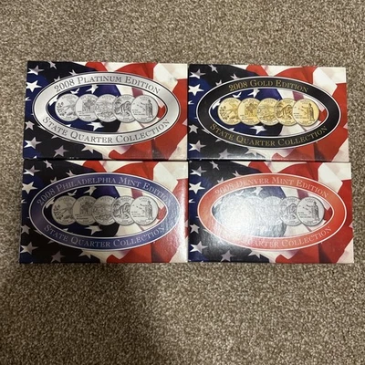 2008 P, D, Platinum & Gold Quarter set - Image 1 of 4