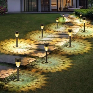 12 Pack Solar Lights Outdoor Waterproof, New Upgraded Solar Garden Lights Up ... - Picture 1 of 7