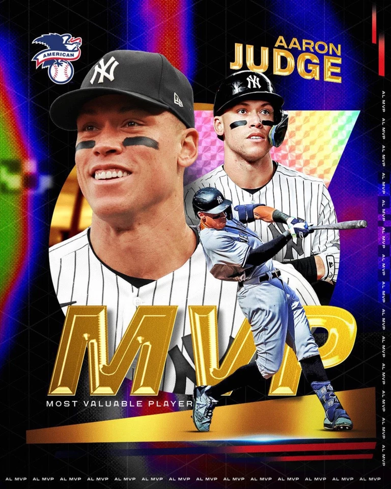 Aaron Judge 8x10 photo New York Yankees  2024/2025 AL MVP MLB - Image 1 of 1