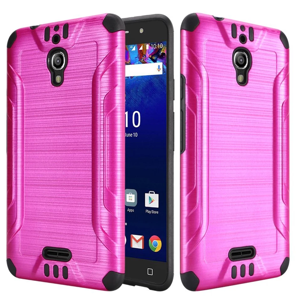 GSA Brushed Hybrid Case for Alcatel Theatre - Hot Pink/Black - Image 1 of 1