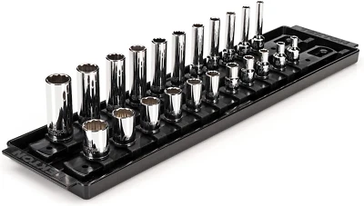 1/4 Inch Drive 12-Point Socket Set with Rails, 22-Piece (5/32-9/16 In.) | SHD902 - Image 1 of 4