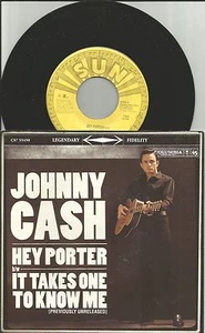 JOHNNY CASH Hey Porter w/ UNRELEASED trk PROMO DJ 7 INCH Vinyl 45 LIMIT USA 2002 - Picture 1 of 1