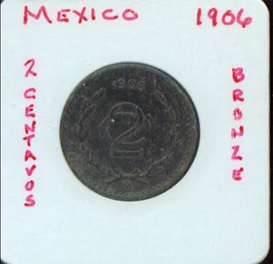 WORLD COINS MEXICO 1906 2 CENTAVOS (G 814) - Picture 1 of 2