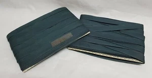 ANCIEN VINTAGE RUBAN GALON COTON VERT 40 m de long / 1.7 cm de large pour les 2 - Picture 1 of 2